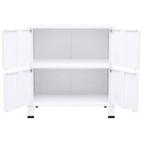 Opbergkast industrieel 75x40x80 cm staal wit 5