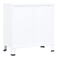 Opbergkast industrieel 75x40x80 cm staal wit 7