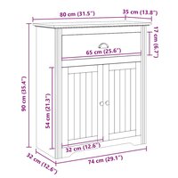 Gangkast BODO 80x35x90 cm wit 9