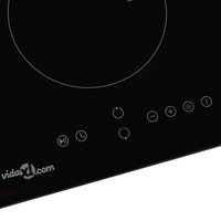 Inductiekookplaat met 2 kookzones aanraakbediening 3500 W glas 3