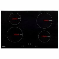 Inductiekookplaat 4 zones aanraakbediening 7000 W 77 cm glas 3