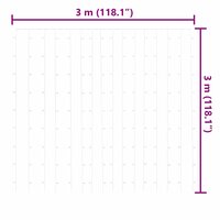 Lichtgordijn met 300 LED&amp;apos;s en 8 functies 3x3 m koudwit 4