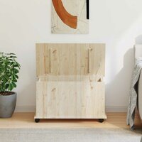 Opbergkist met wielen ALTA 73x39,5x43 cm massief grenenhout 3