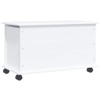 Opbergkist met wielen ALTA 73x39,5x43 cm massief grenenhout wit 4