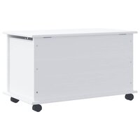 Opbergkist met wielen ALTA 73x39,5x43 cm massief grenenhout wit 7