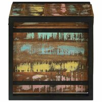 Opbergbox Bruin en zwart 40 x 40 x 40 cm Massief Acaciahout 6