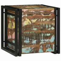 Opbergbox Bruin en zwart 40 x 40 x 40 cm Massief Acaciahout 7