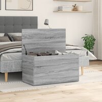 Opbergkist 84x42x46 cm bewerkt hout grijs sonoma eikenkleurig 3