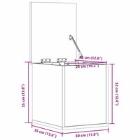 Opbergbox 30x35x35 cm bewerkt hout wit 9