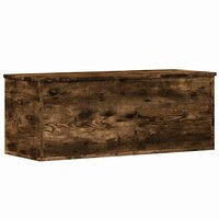 Opbergbox 90x35x35 cm bewerkt hout gerookt eikenkleurig 2
