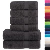 6-delige Handdoekenset SOLUND 600 g/m&sup2; antracietkleurig 2