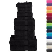 12-delige Handdoekenset SOLUND 600 g/m&sup2; zwart 2