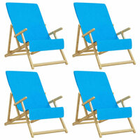 Strandhanddoeken 4 st 400 g/m&sup2; 60x135 cm stof turquoise 2
