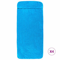 Strandhanddoeken 4 st 400 g/m&sup2; 60x135 cm stof turquoise 3
