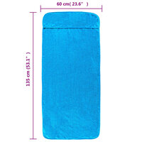 Strandhanddoeken 4 st 400 g/m&sup2; 60x135 cm stof turquoise 8