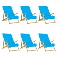 Strandhanddoeken 6 st 400 g/m&sup2; 60x135 cm stof turquoise 2