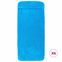 Strandhanddoeken 6 st 400 g/m&sup2; 60x135 cm stof turquoise 3