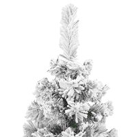 Kunstkerstboom met sneeuw smal 180 cm PVC groen 4