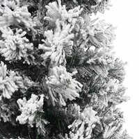 Kunstkerstboom met sneeuw smal 180 cm PVC groen 5