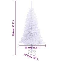 Kunstkerstboom met standaard 230 takken 120 cm 7