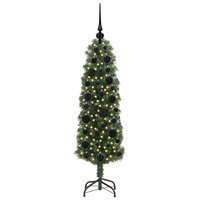 Kunstkerstboom Groen 120 cm PVC en Staal en Kunststof 3