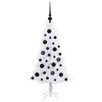 Kunstkerstboom met 150 LED Wit 120 cm PVC en Staal 3