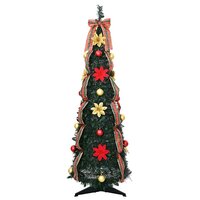 Kunstkerstboom met 50 LED met standaard Groen 125 cm PVC 4