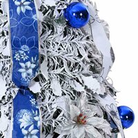 Kunstkerstboom met 50 LED met standaard Wit 120 cm PVC 6