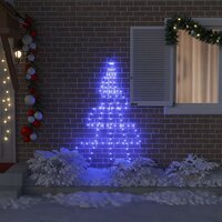 Kunstkerstboom met Grondspiesjes met 112 LED Blauw 182 cm Metaal 3