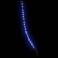 Kunstkerstboom met Grondspiesjes met 112 LED Blauw 182 cm Metaal 5