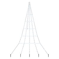 Kunstkerstboom met Grondspiesjes Koudwit 306 cm Metaal 2