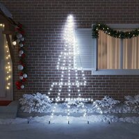 Kunstkerstboom met Grondspiesjes Koudwit 306 cm Metaal 3