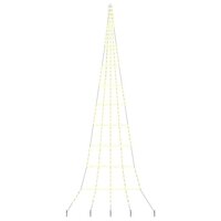 Kunstkerstboom met Grondspiesjes Warmwit 511 cm Metaal 2