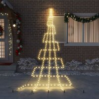 Kunstkerstboom met Grondspiesjes Warmwit 511 cm Metaal 3