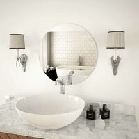Wandspiegel rond 50 cm glas 3