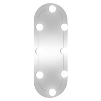 Wandspiegel met LED&amp;apos;s ovaal 20x50 cm glas 2
