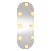Wandspiegel met LED&amp;apos;s ovaal 20x50 cm glas 4