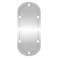 Wandspiegel met LED&amp;apos;s ovaal 25x60 cm glas 5