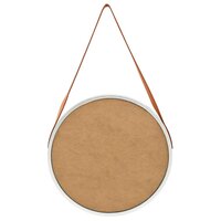Wandspiegel met band 50 cm zilverkleurig 5