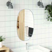 Wandspiegel 70x45 cm zilverkleurig 3