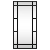 Wandspiegel rechthoekig 30x60 cm ijzer zwart 3