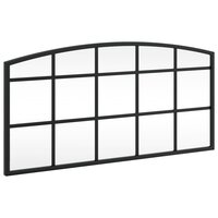 Wandspiegel boog 60x30 cm ijzer zwart 2