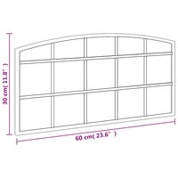 Wandspiegel boog 60x30 cm ijzer zwart 7