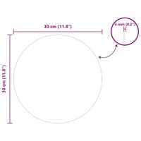 Wandspiegel Rond &Oslash; 30 cm gehard glas 8
