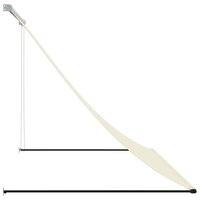 Luifel uittrekbaar 200x150 cm stof en staal cr&egrave;mekleurig 4