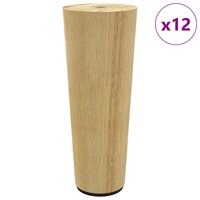 Meubelpoten 12 pcs Bruin &Oslash; 44 x 100 mm Massief Eucalyptus Hout 2