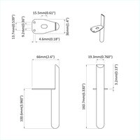 Meubelpoten 12 pcs Zwart 66 x 36 x 160 mm IJzer 9