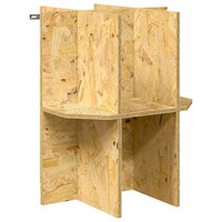 Terrariumbasis met plank Bruin 40 x 40 x 50 cm OSB 2