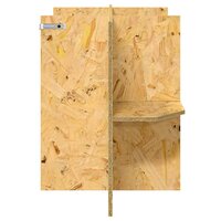 Terrariumbasis met plank Bruin 80 x 40 x 50 cm OSB 6