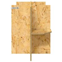 Terrariumbasis met plank Bruin 100 x 40 x 50 cm OSB 6